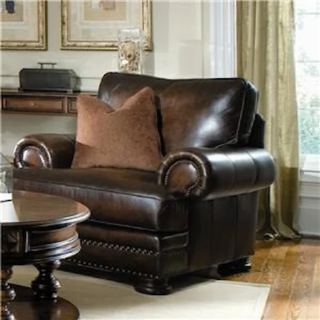 Upholstered Living Room Chair with Nailhead